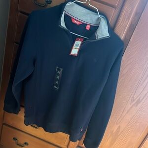 NWT Men’s IZOD Long Sleeve Sweater with Zipper Collar
